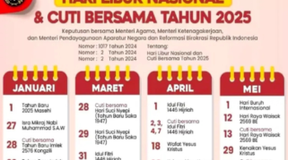 Jadwal Hari Libur Nasional di Tahun 2025